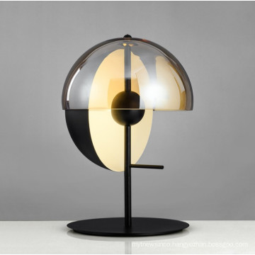 Wholesale nordic modern luxury decorative bedroom LED metal black table lamp